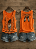 ❤️Buy 3 Get 20% Off❤️Women's Orange Shirt Day Print Casual Vest
