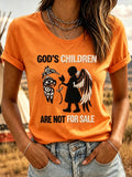 Women's Orange Shirt Day Print Casual T-shirt