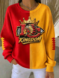 Women's Football Fan Printed Vintage Hoodie