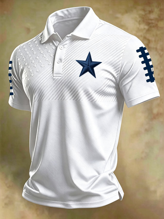 Men'S Football Printed Polo Shirt