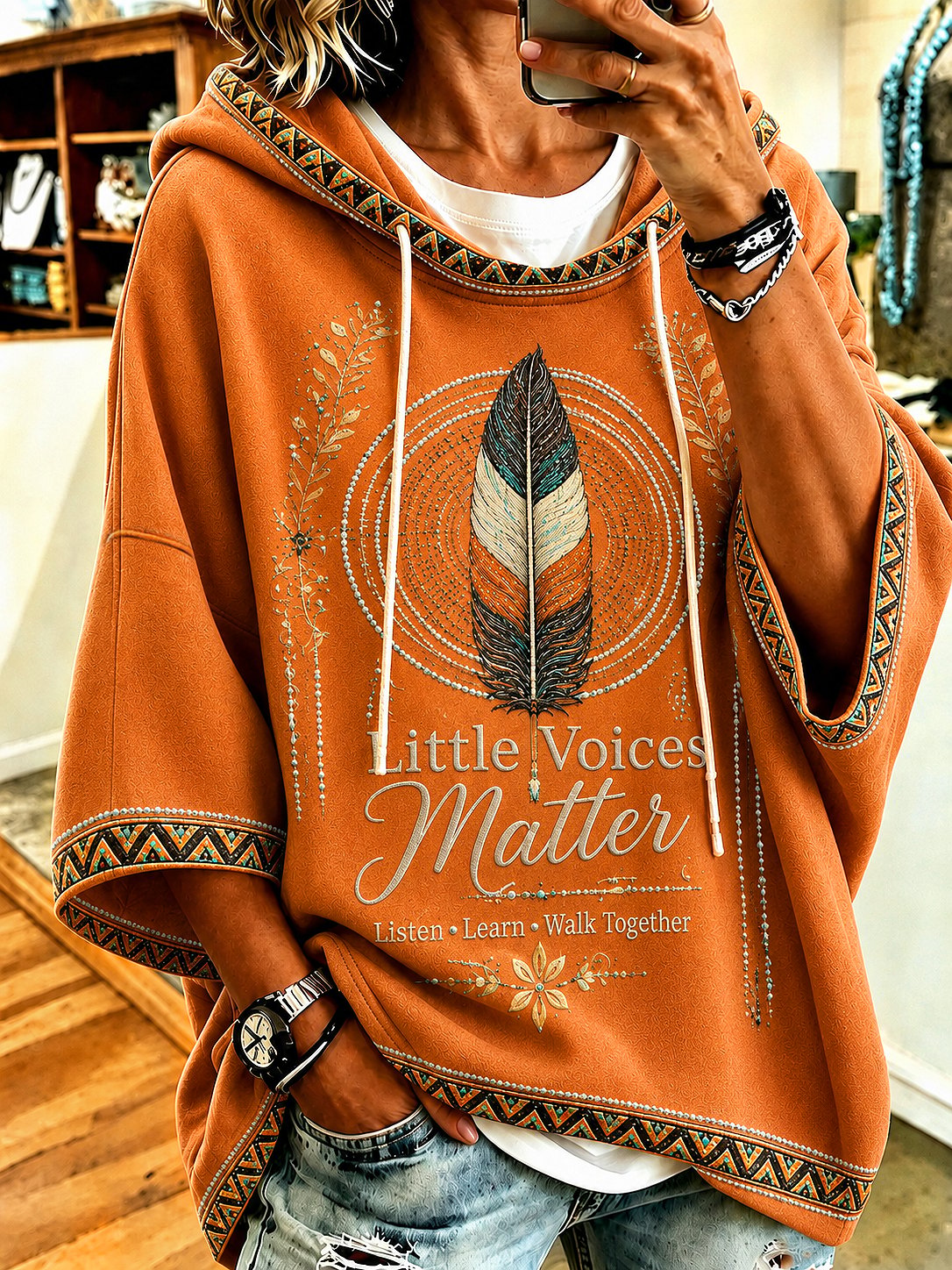 Women's Orange Shirt Day Printed Top