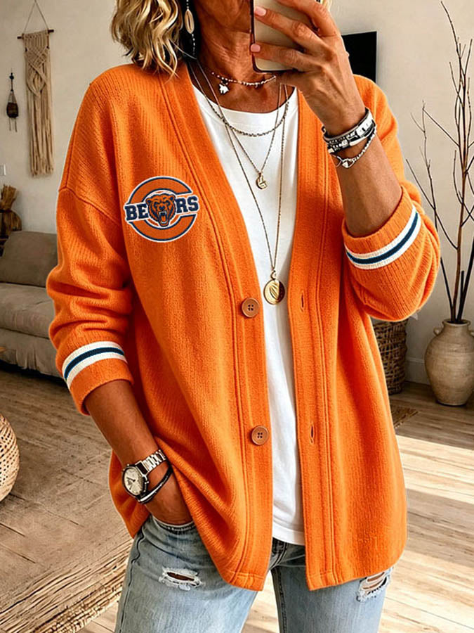 Ladies' Casual Rugby Cardigan
