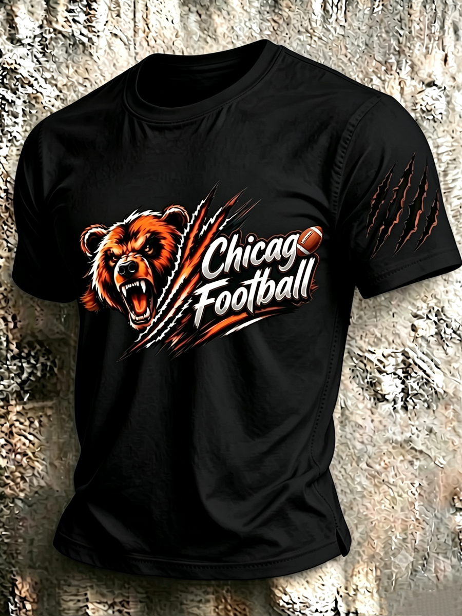 Men'S Rugby Enthusiast Casual Printed T-Shirt