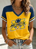 Women'S Football Print Short-Sleeve T-Shirt