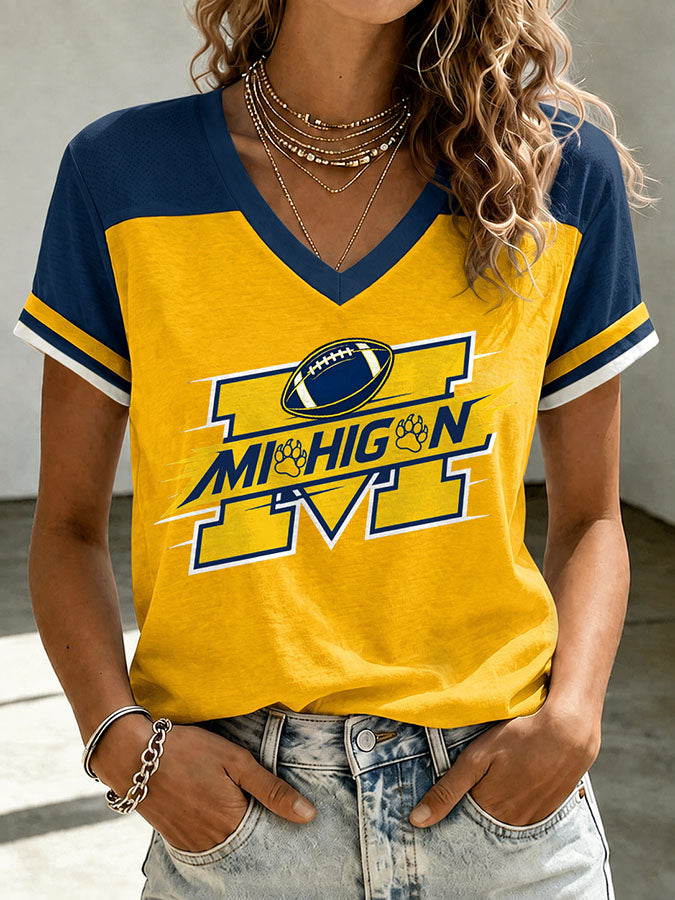 Women'S Football Print Short-Sleeve T-Shirt