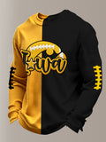 Men'S Football Printed Waffle T-Shirt