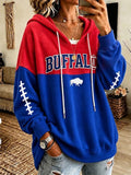 Ladies' Football Fan Casual Hooded Sweatshirt