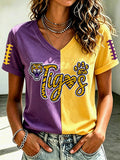 Women'S Football Print Short-Sleeve T-Shirt