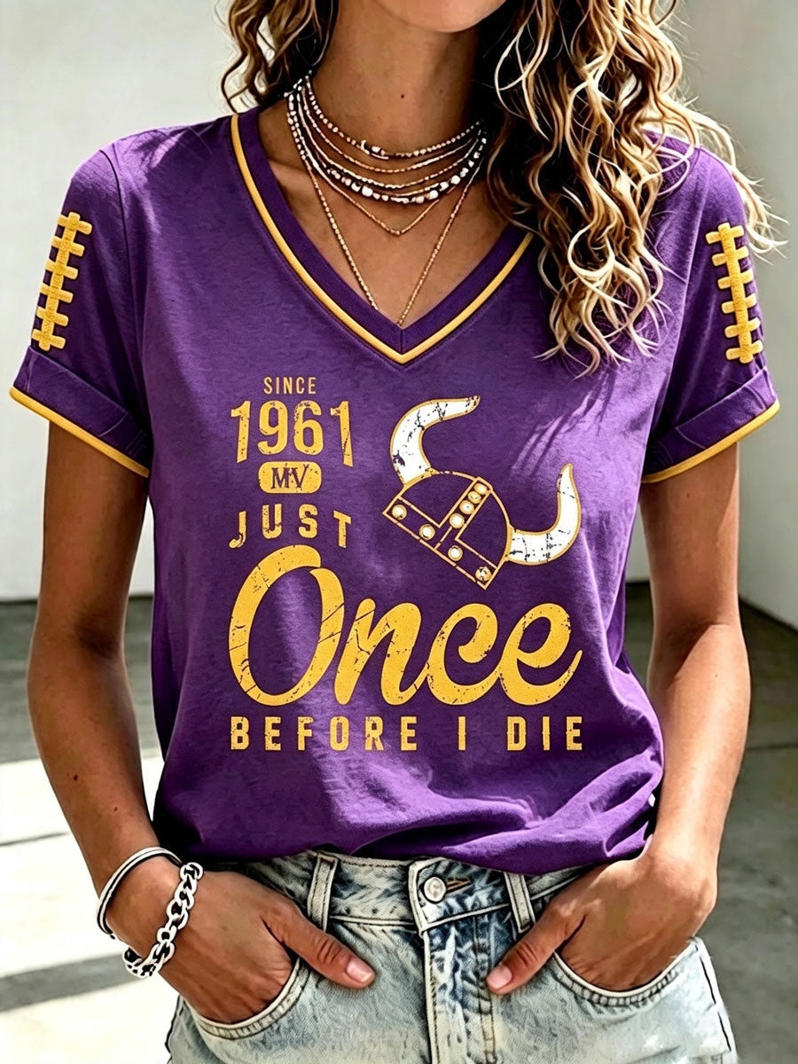 Women's Football Print Short-Sleeve T-Shirt