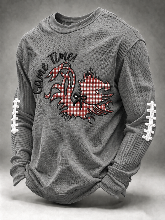 Men'S Football  Printed Waffle T-Shirt