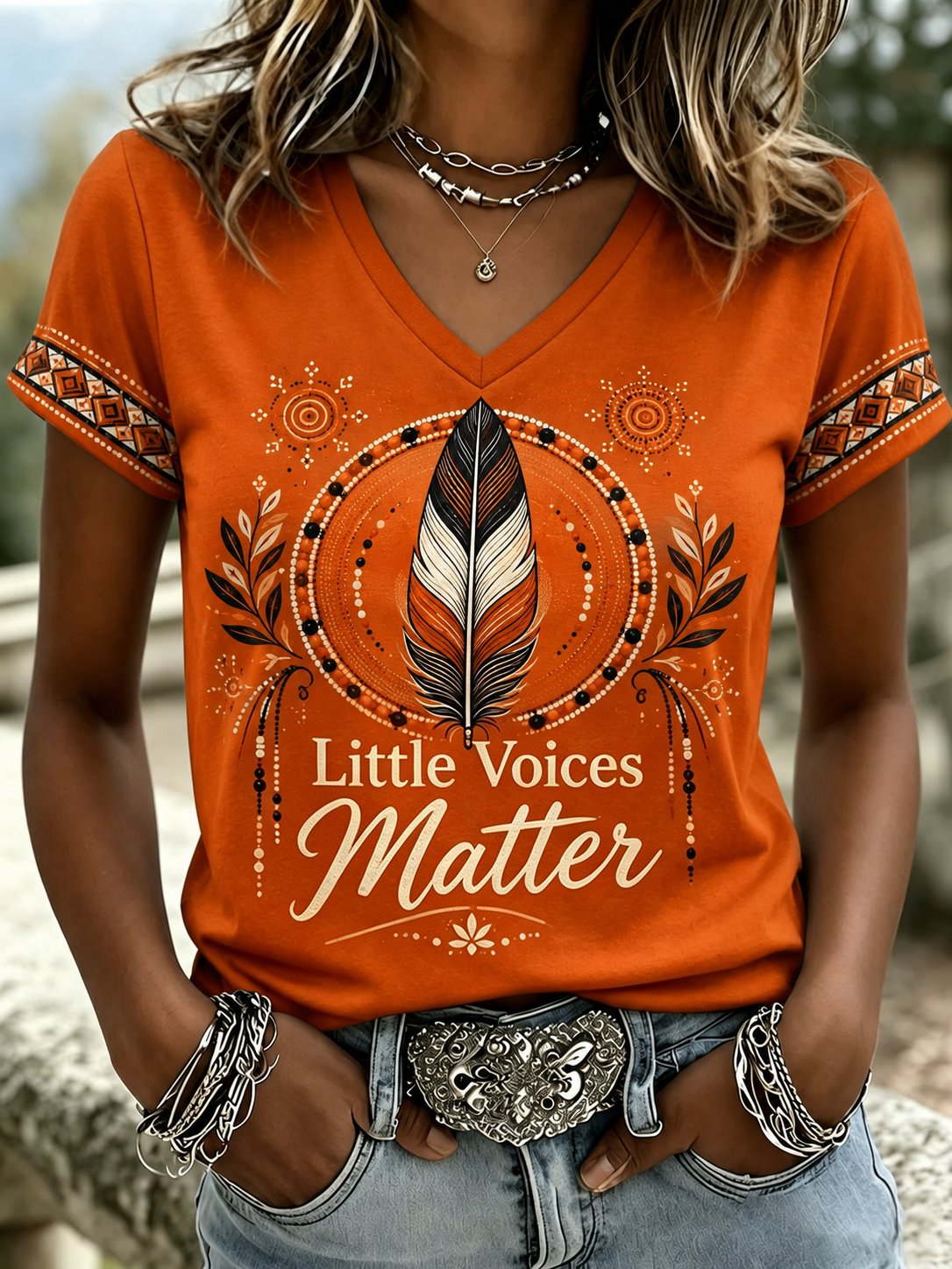 Women's National Day For Truth And Reconciliation Printed Top