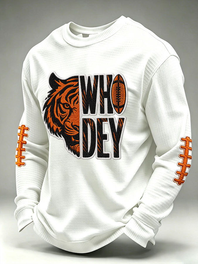 Men'S Football Printed Waffle T-Shirt