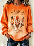 Women's Orange Shirt Day Print Sweatshirt