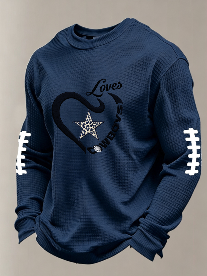 Men'S Football  Printed Waffle T-Shirt