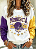 Women's Football Printed Casual Sweatshirt