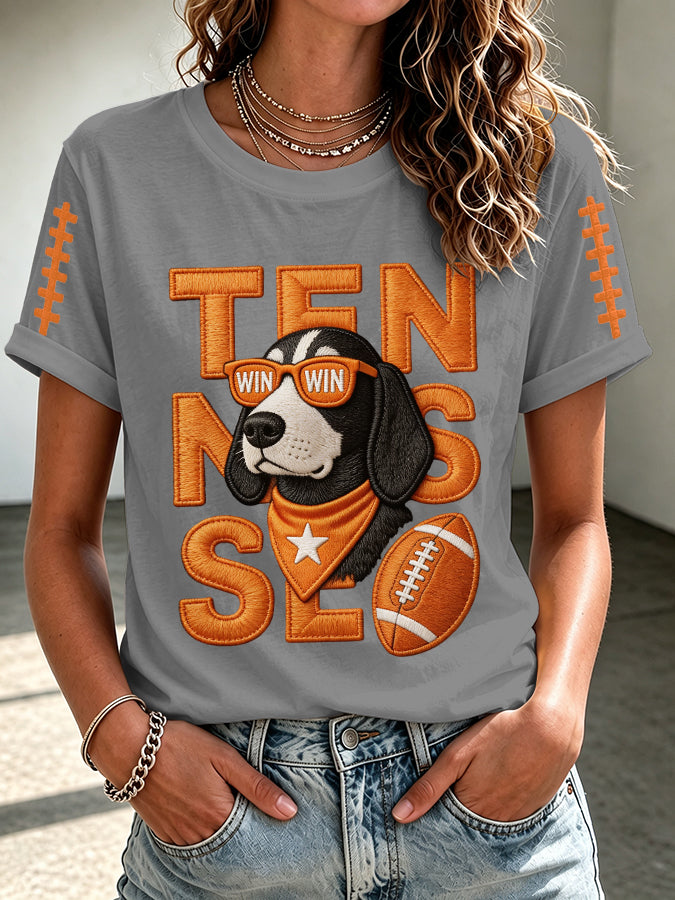 Women's Football Sports Printed T-shirt