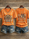Women's Orange Shirt Day Print Casual Vest