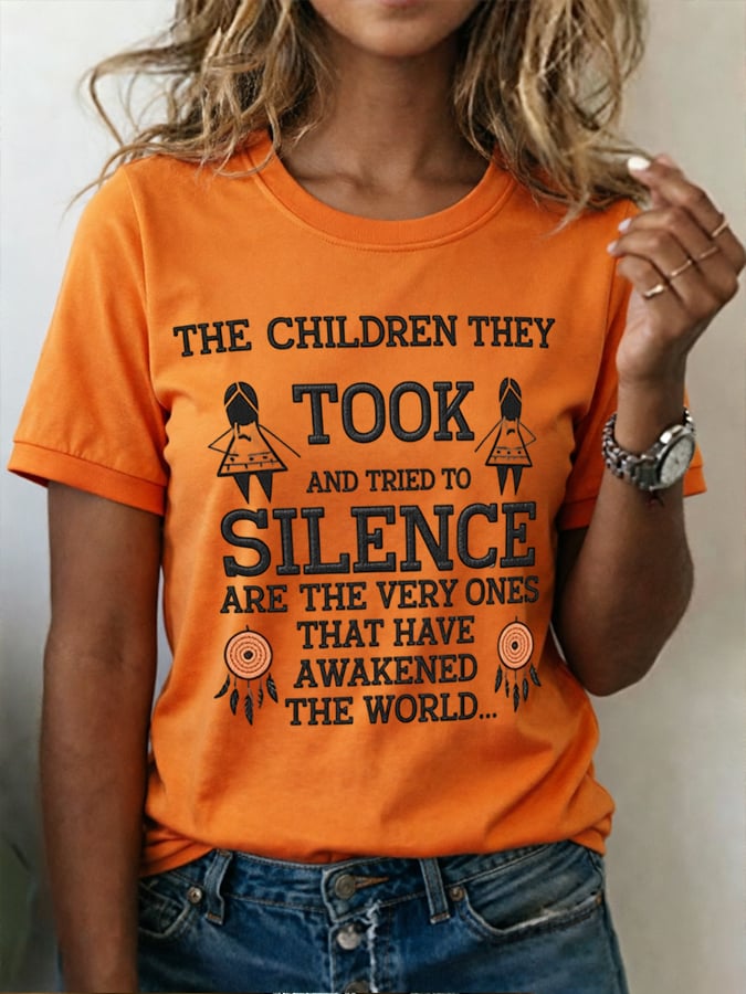 ❤️Buy 3 Get 20% Off❤️Women's  Retro Orange Shirt Day Print T-shirt