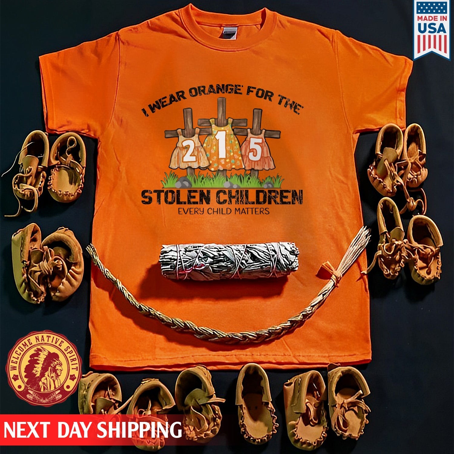 Every Child Matters I Wear Orange For The 215 Stolen Children For Orange Shirt Day Unisex T-shirt/Hoodie/Sweatshirt