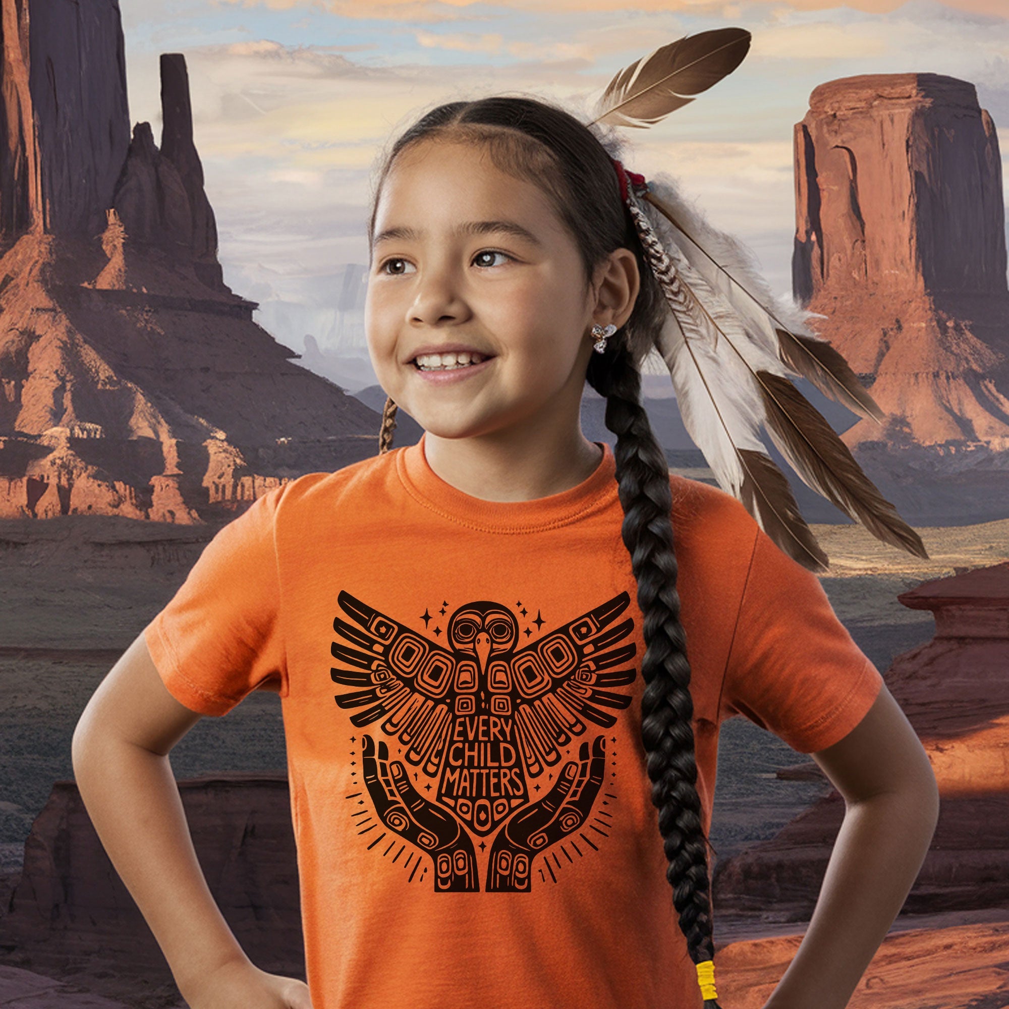 Every Child Matters Owl Bird Feather For Orange Shirt Day Unisex T-shirt/Hoodie/Sweatshirt 299