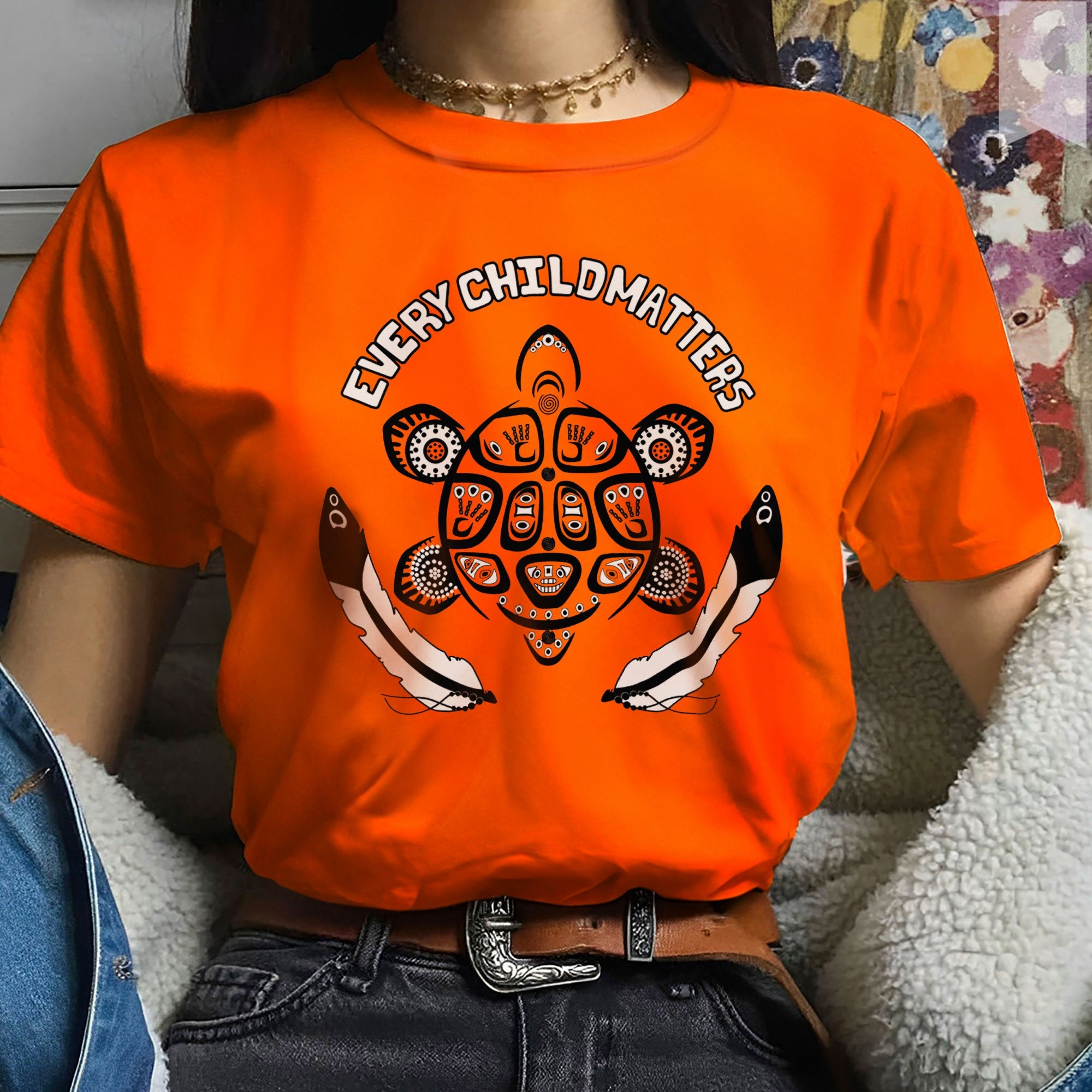 Every Child Matters Native Turtle Tracks Native American Unisex T-shirt/Hoodie/Sweatshirt