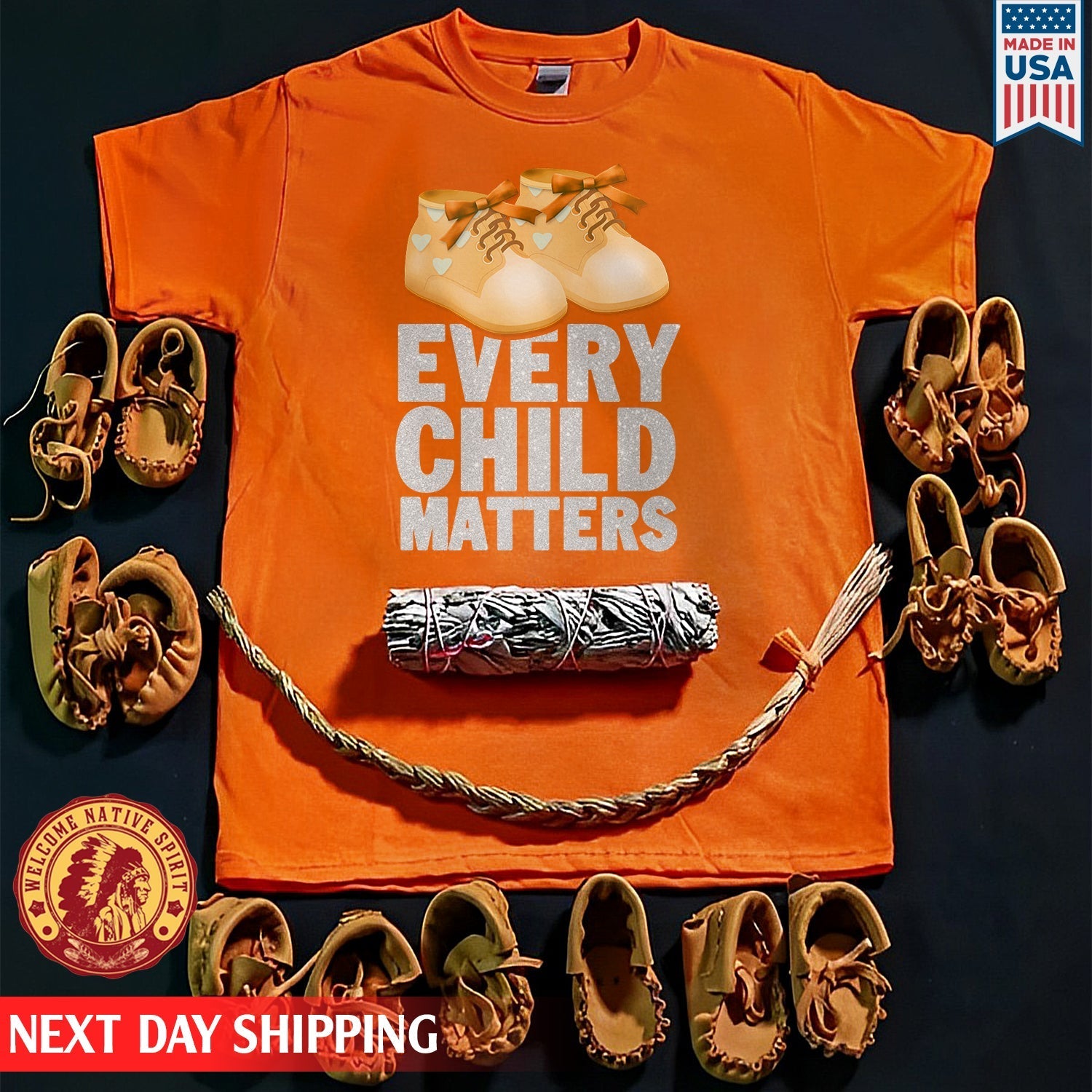 Every Child Matters Shoes Orange For Orange Shirt Day Unisex T-shirt/Hoodie/Sweatshirt