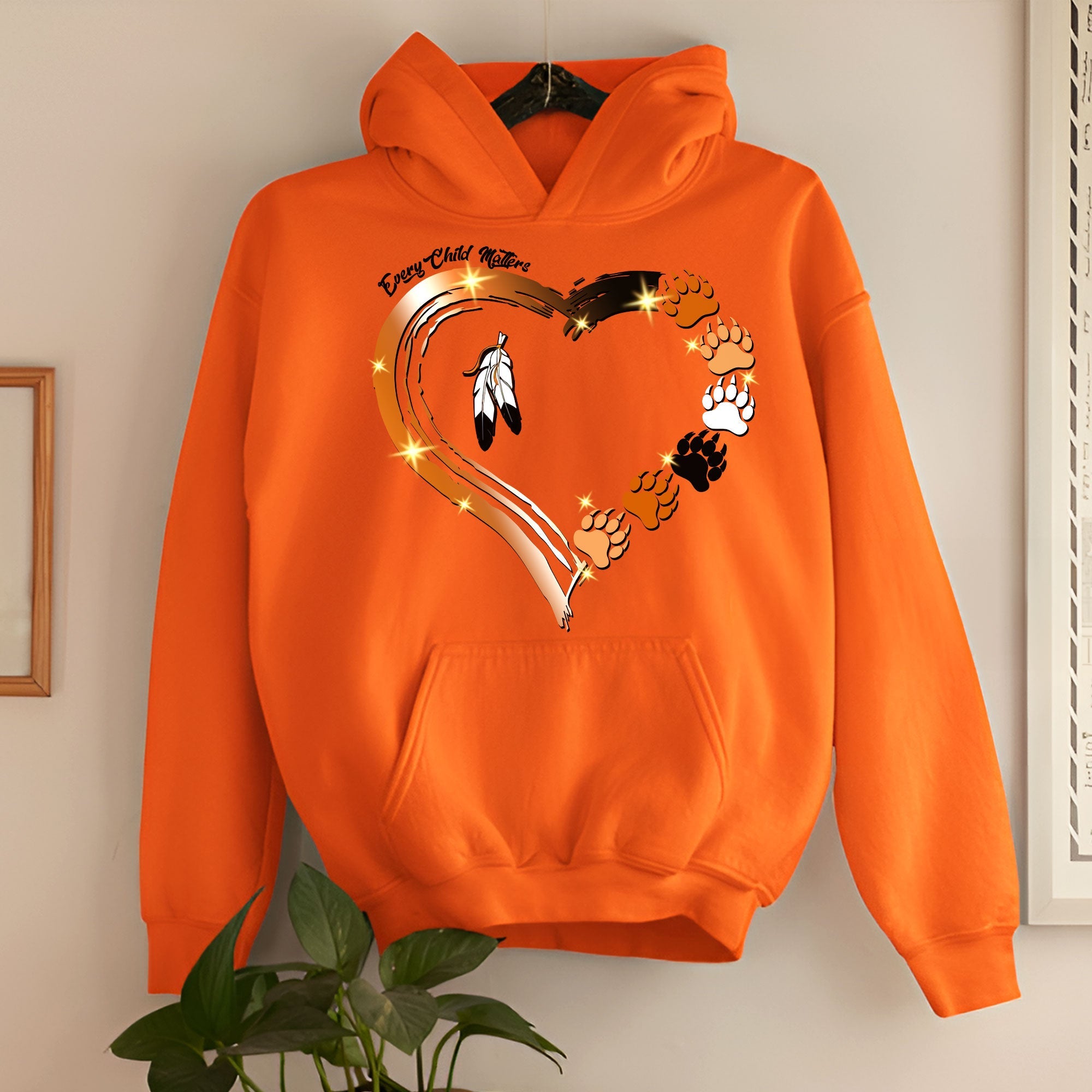 Every Child Matters Paws Of Heart Native American Unisex T-shirt/Hoodie/Sweatshirt