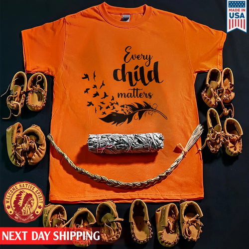 Every Child Matters Black Feather For Orange Day Native American Unisex T-shirt/Hoodie/Sweatshirt