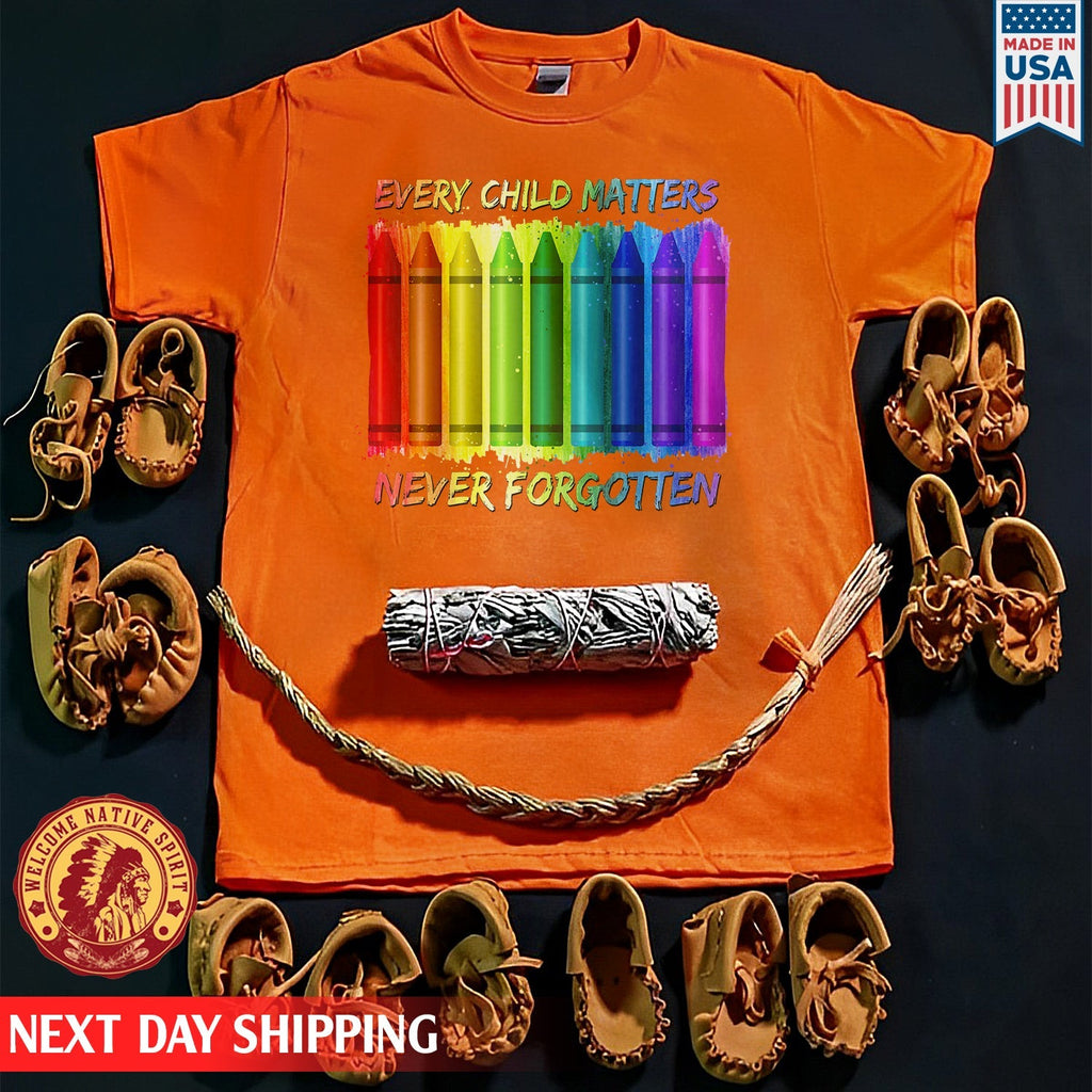 Every Child Matters Never Forgotten Crayons Colors For Orange Day Unisex T-shirt/Hoodie/Sweatshirt