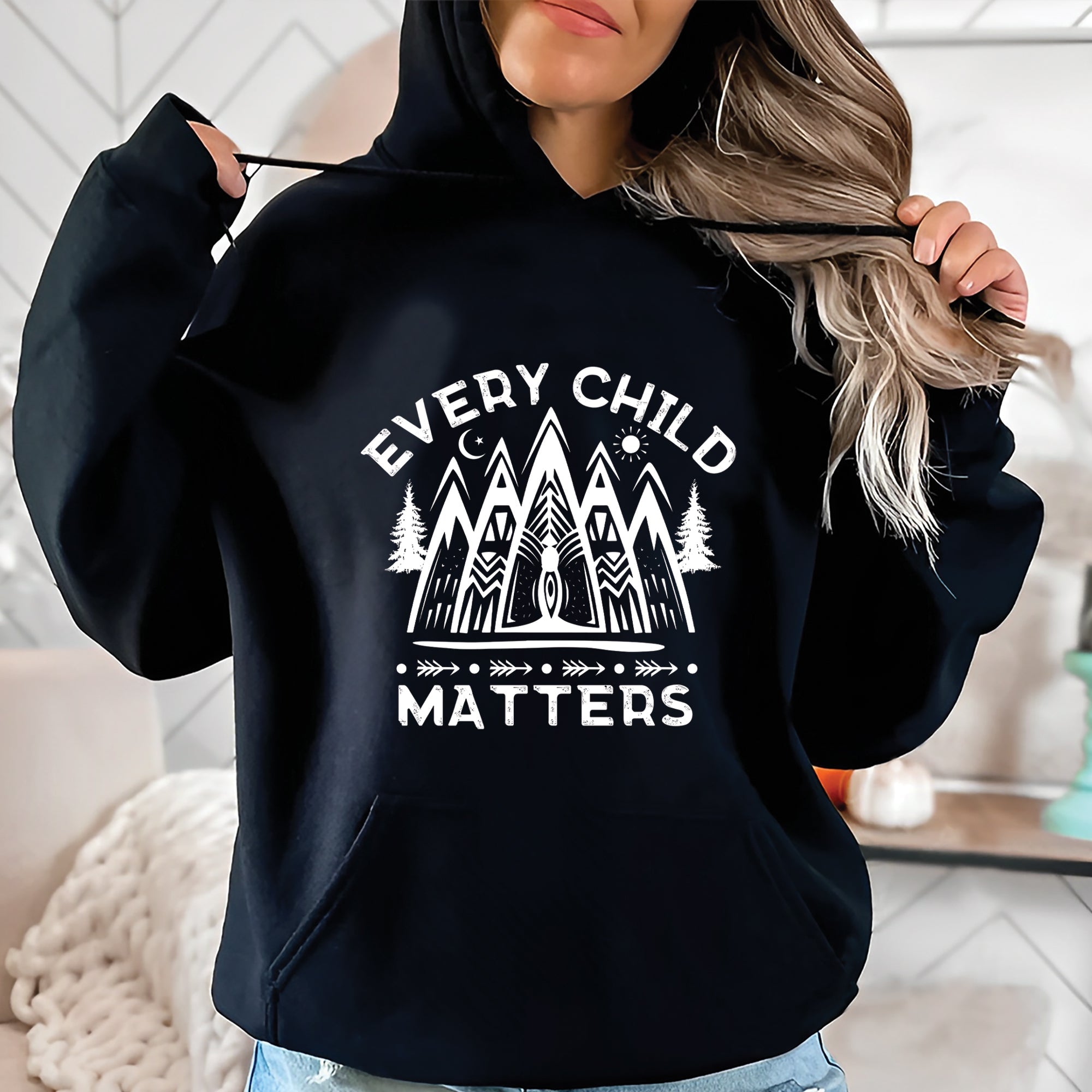 Every Child Matters Mountain Orange Native American Unisex T-shirt/Hoodie/Sweatshirt