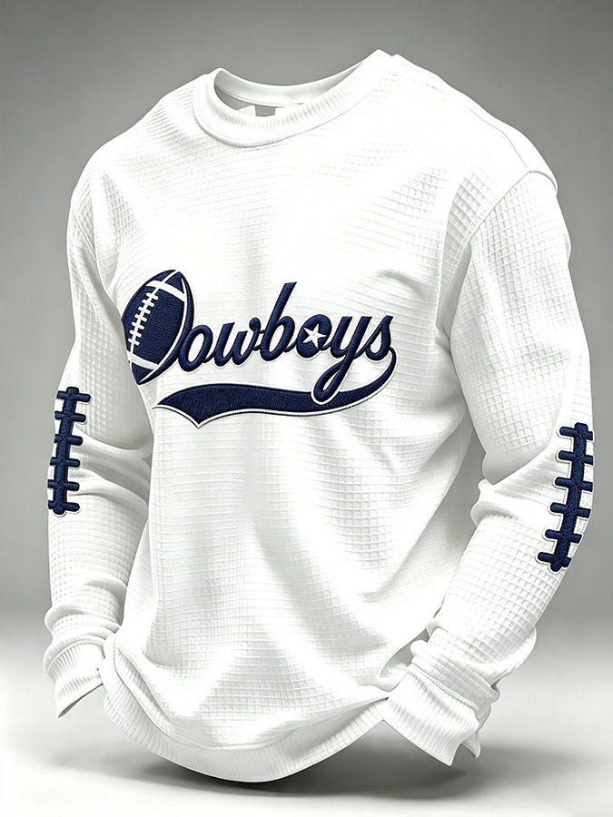 Men'S Retro Football Waffle T-Shirt