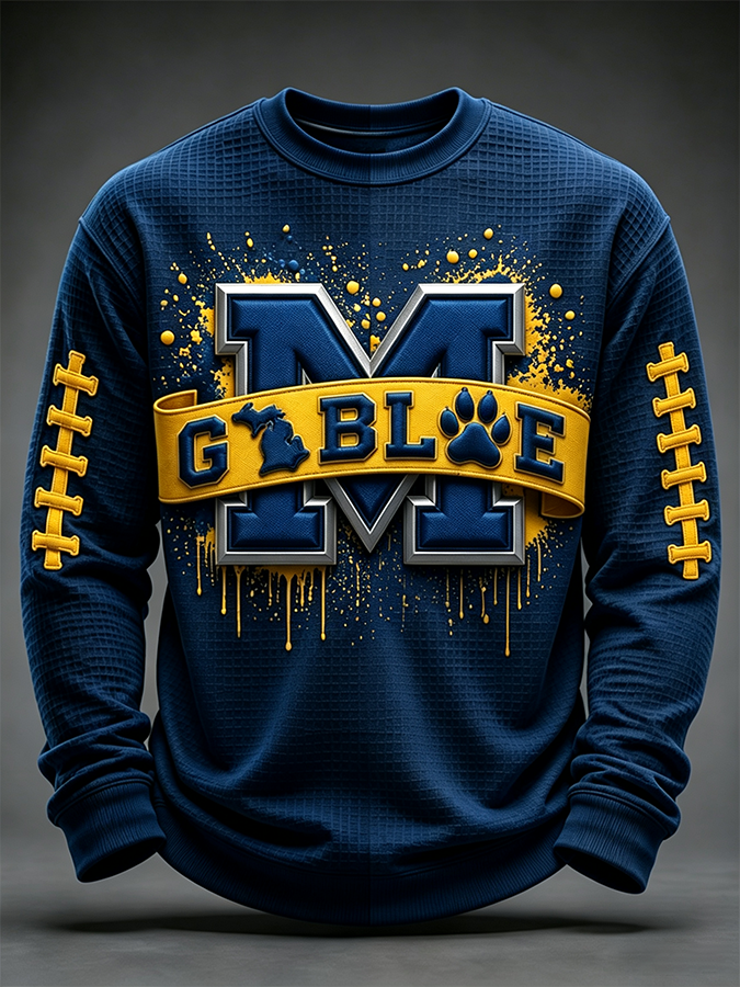 Men'S Rugby Printed Waffle T-Shirt