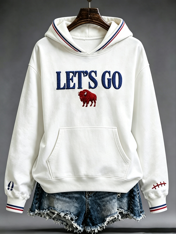 Women'S Football Lover Bulls BUF Art Printed Regular Sweatshirt
