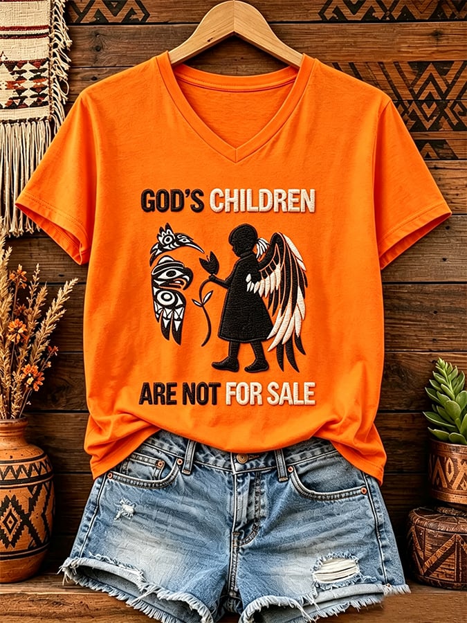 ❤️Buy 3 Get 20% Off❤️Women's  Retro Orange Shirt Day Print T-shirt