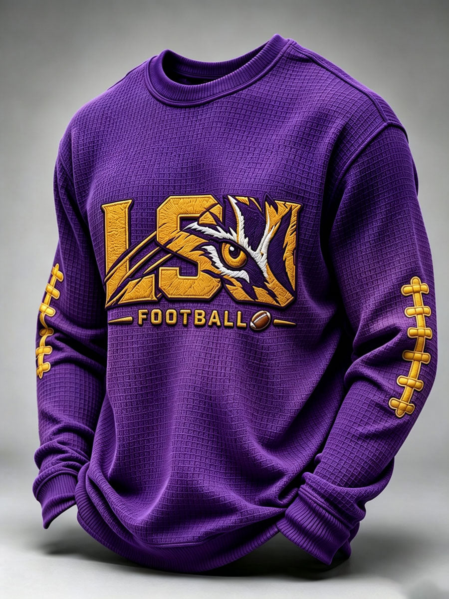 Men's Football Printed Waffle T-Shirt