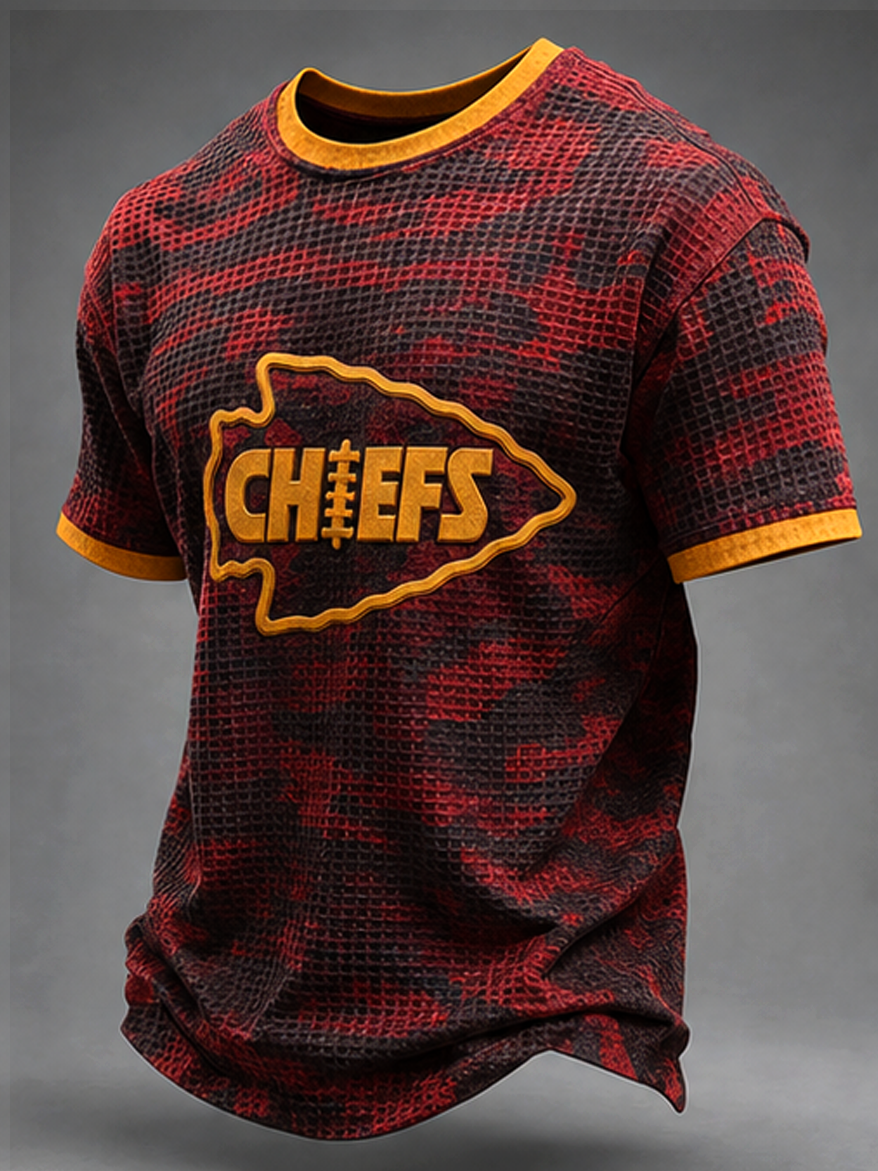 Men'S Football Fan Waffle T-Shirt