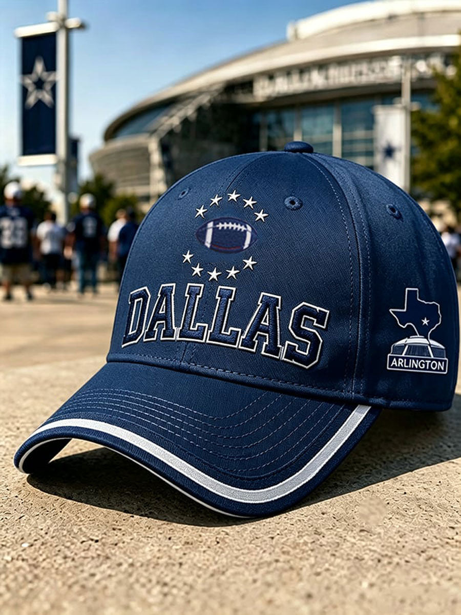 Neutral football printed casual hat