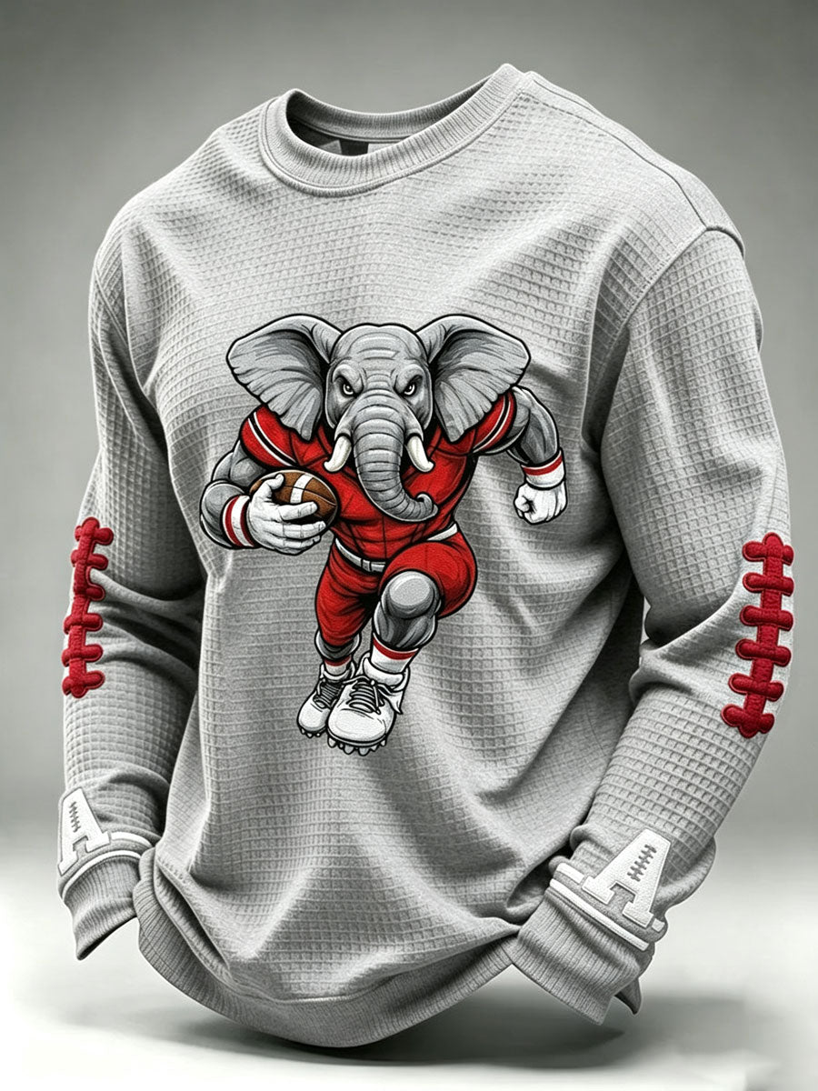 Men's Rugby Pattern Waffle T-shirt