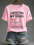 Women'S Retro I Wear Pink For Myself Printed T-Shirt