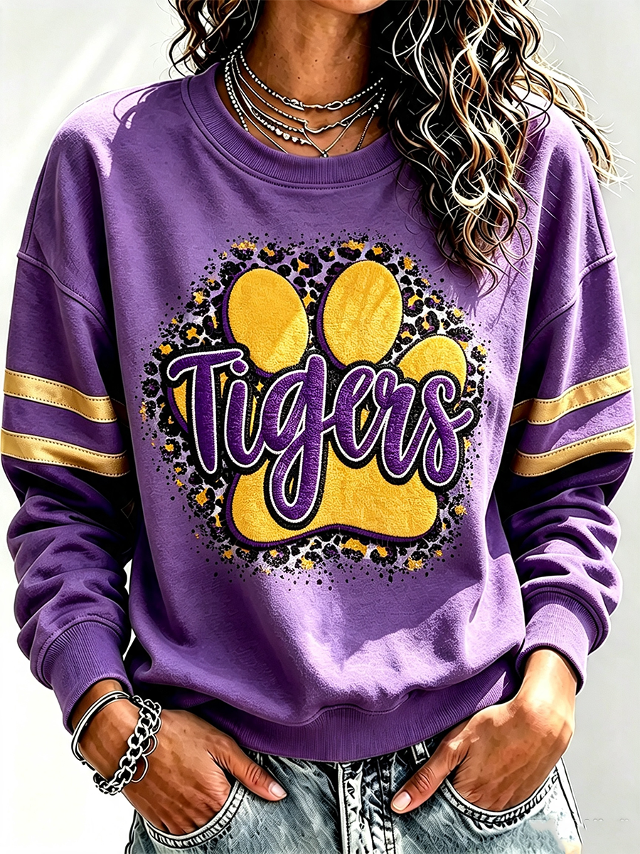 Women's Retro Rugby Round Neck Sports Shirt