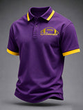 Men's Football Printed Casual Polo Shirt