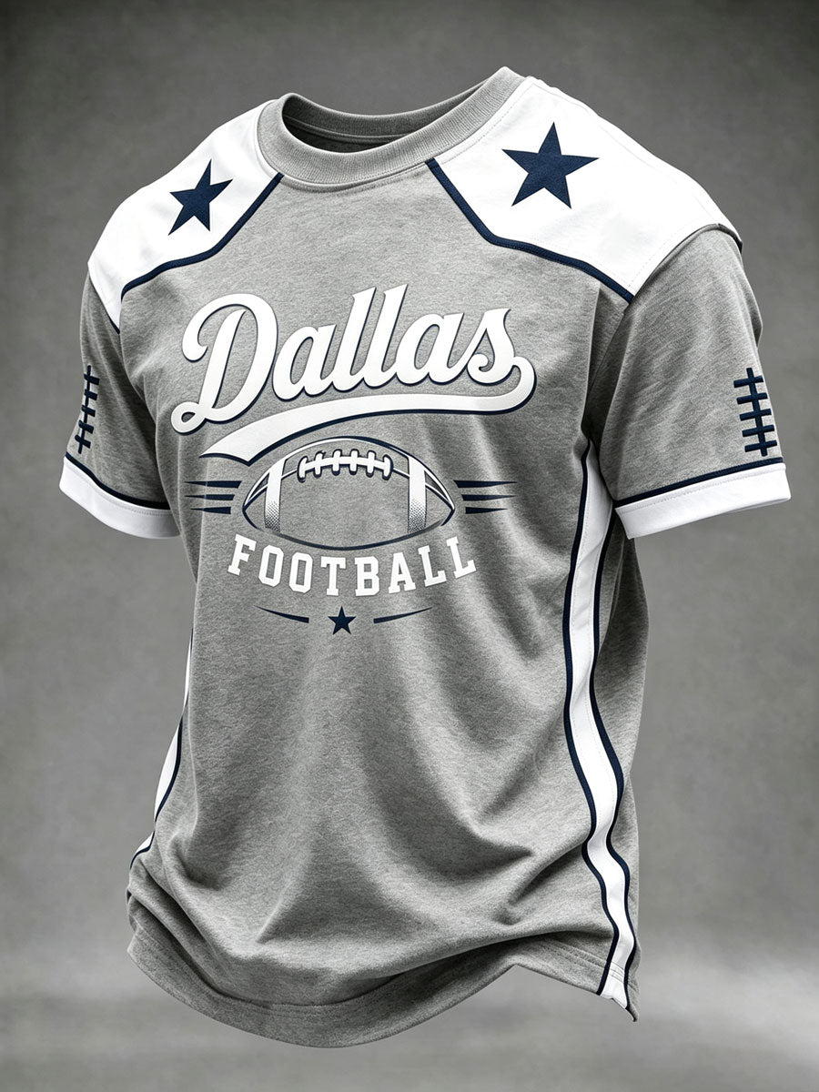 Men's Football Game Day Printed T-shirt
