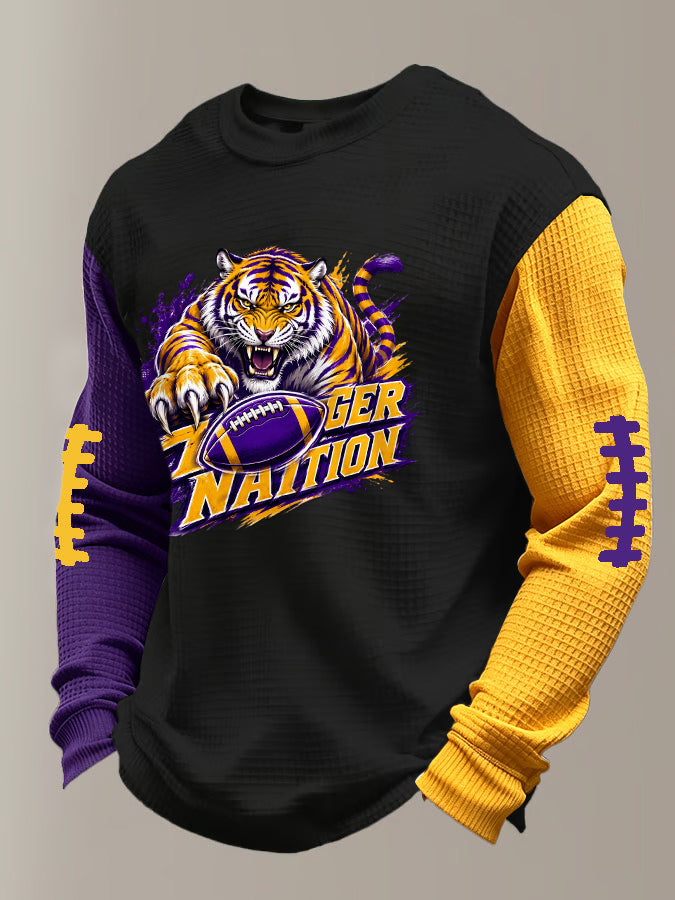 Men's Football Printed Waffle T-Shirt