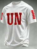 Men'S Football Print Waffle T-Shirt