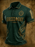 Men'S Football Printed Polo Shirt