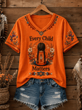 ❤️Buy 3 Get 20% Off❤️Women's  Retro  Orange Shirt Day Print T-shirt