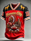 Men'S Football Fan Printed T-Shirt