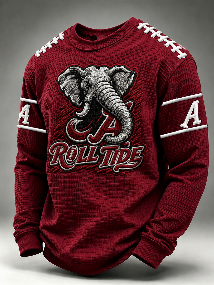Men's Rugby Pattern Waffle T-shirt