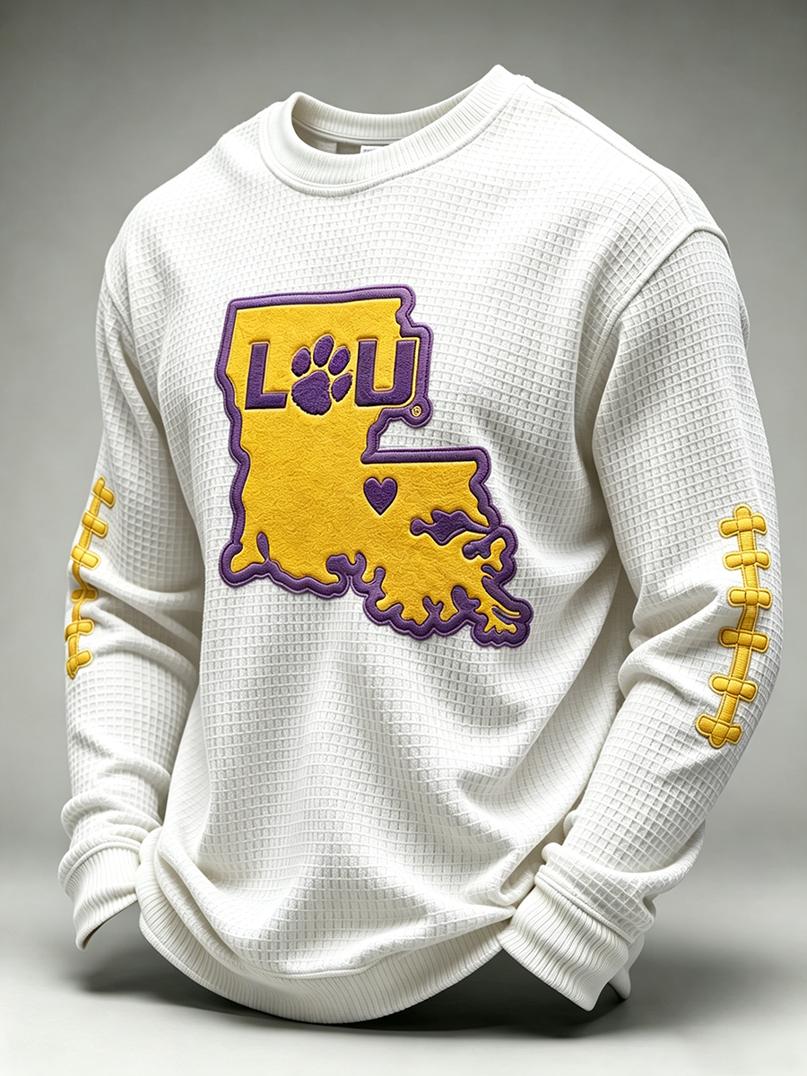Men's Football Printed Waffle T-Shirt