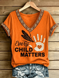 Women's  Retro Orange Shirt Day  Print T-shirt